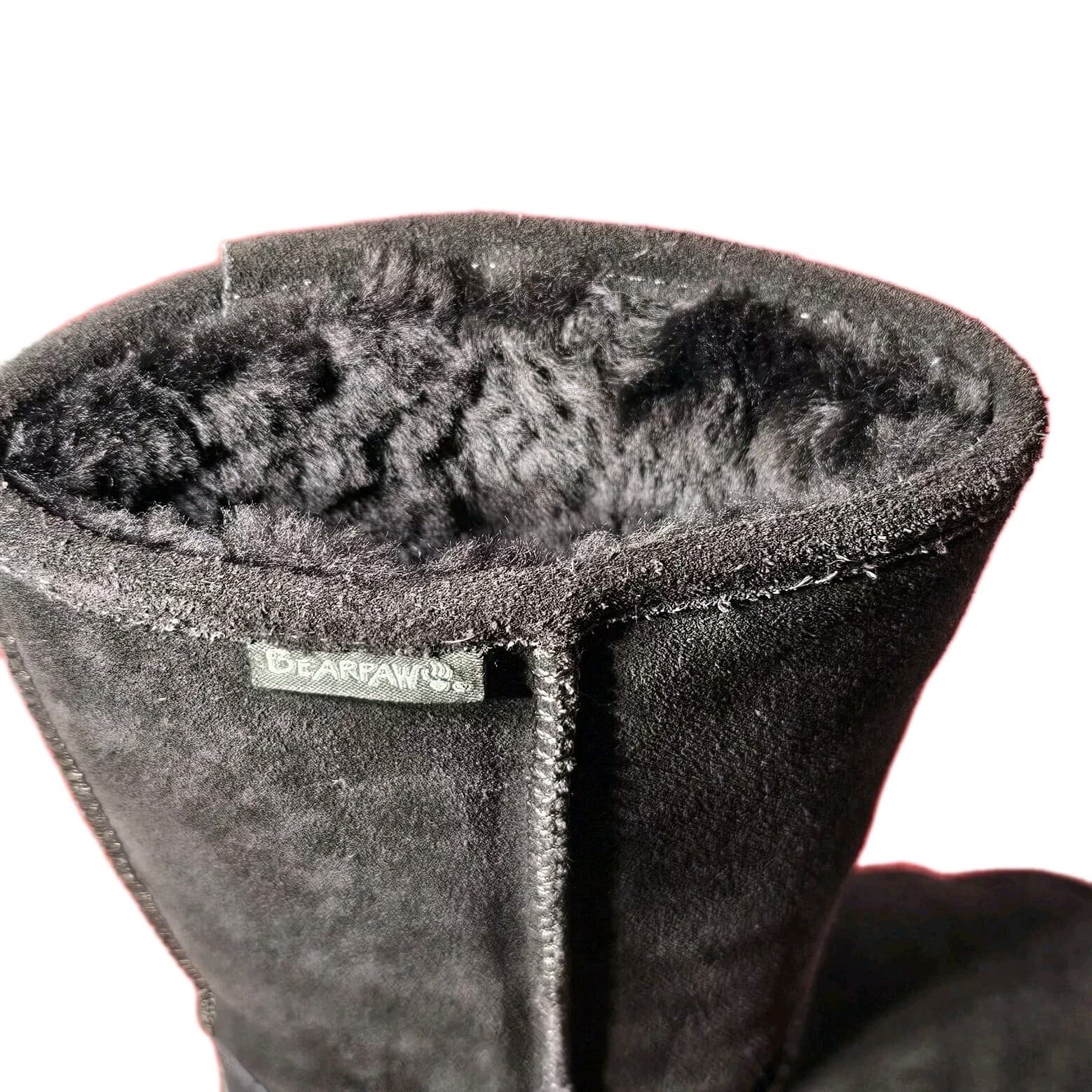 Women's Bearpaw Emma Short Brown Tan Suede Boots-Sheepskin Lined Size 6 - Thumbnail 8
