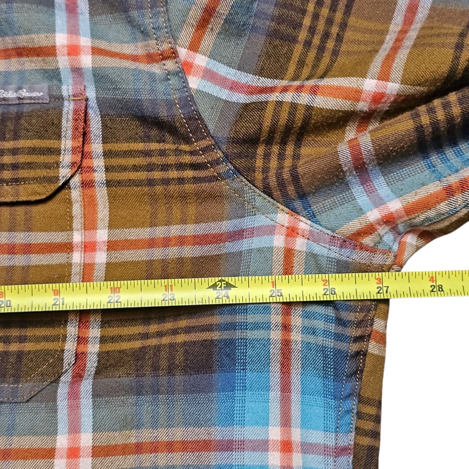 EDDIE BAUER CLASSIC FIT PLAID TRAVELER BUTTON UP SHIRT MENS SZ T2XL - Thumbnail 7