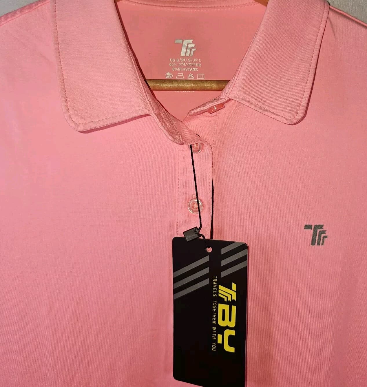 Travels Together With You Woman's Pink Polo Size Small - Thumbnail 3