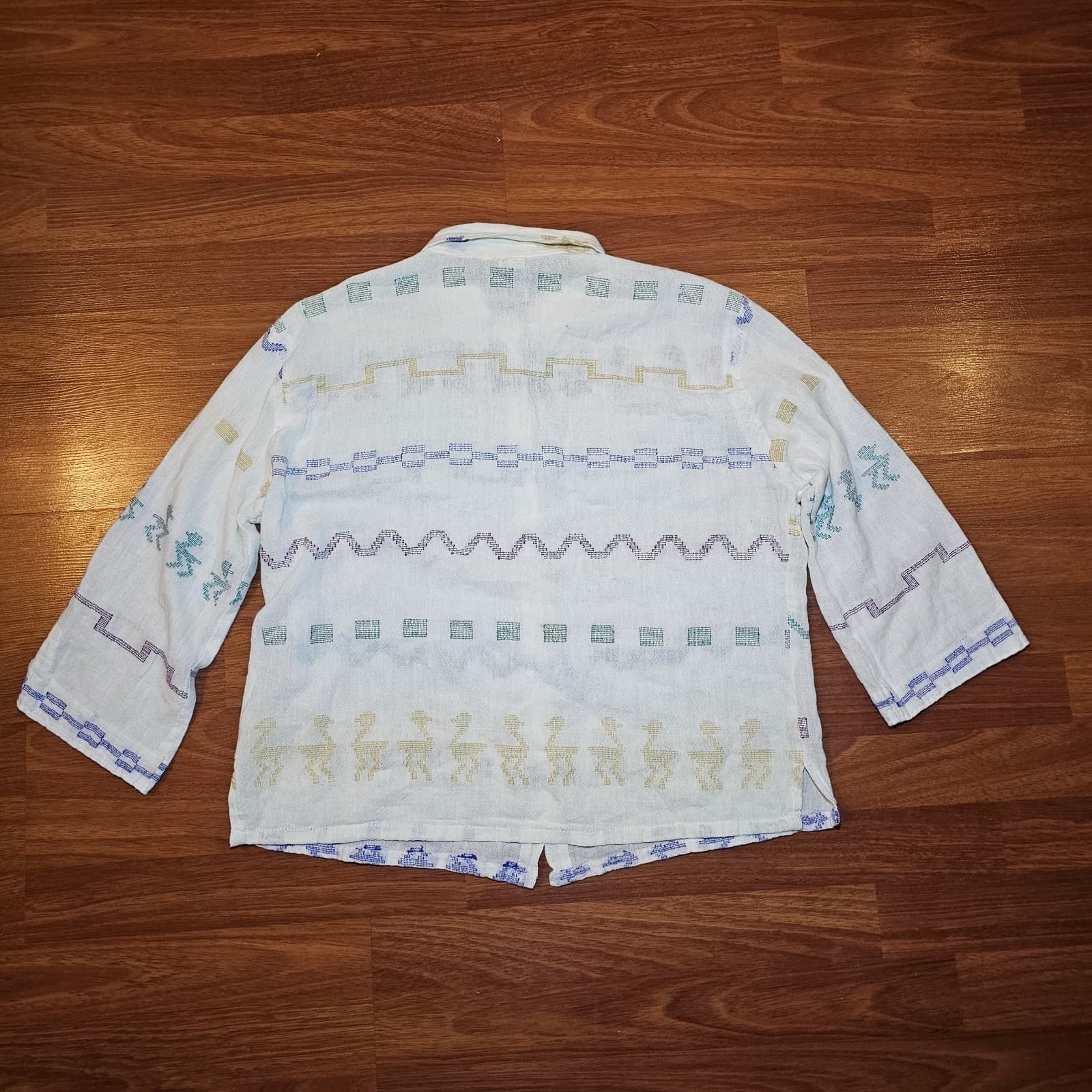 Made In Guatamala Button Up Shirt Womans Large - Thumbnail 7