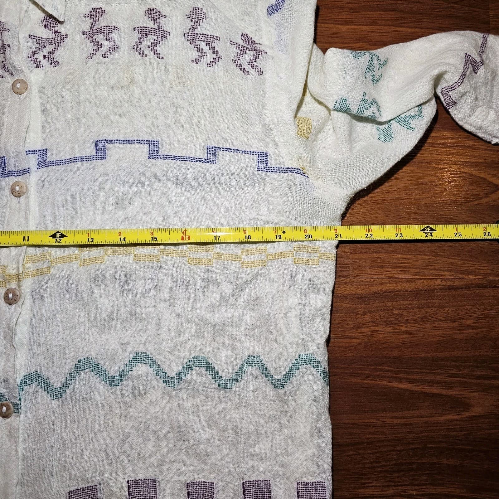 Made In Guatamala Button Up Shirt Womans Large - Thumbnail 11