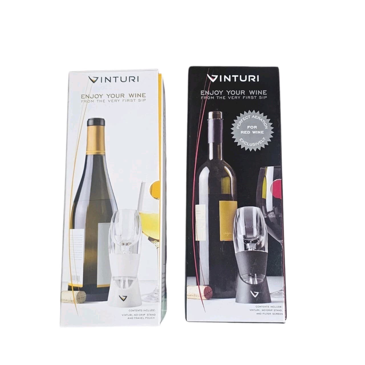 Vinturi Wine Lovers Set Essential Red and White Wine Aerators New - Thumbnail 9