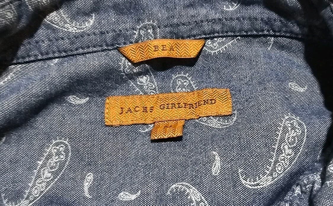 Bea Jachs Girlfriend Shirt Womens Medium Red Blue Soft Flannel Plaid snap Button - Thumbnail 15