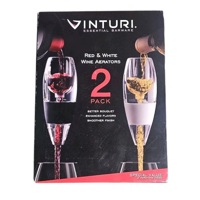 Vinturi Wine Lovers Set Essential Red and White Wine Aerators New