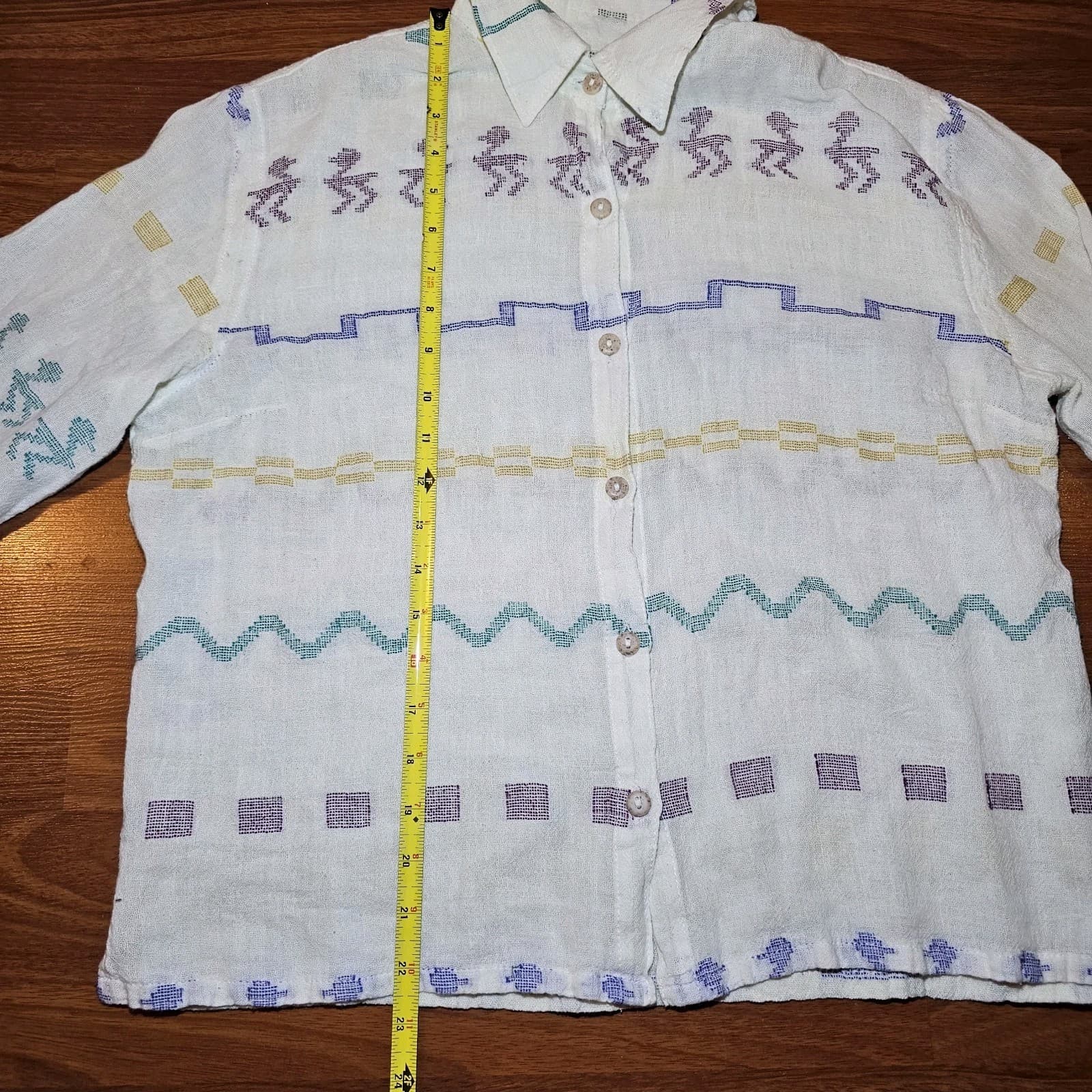 Made In Guatamala Button Up Shirt Womans Large - Thumbnail 10