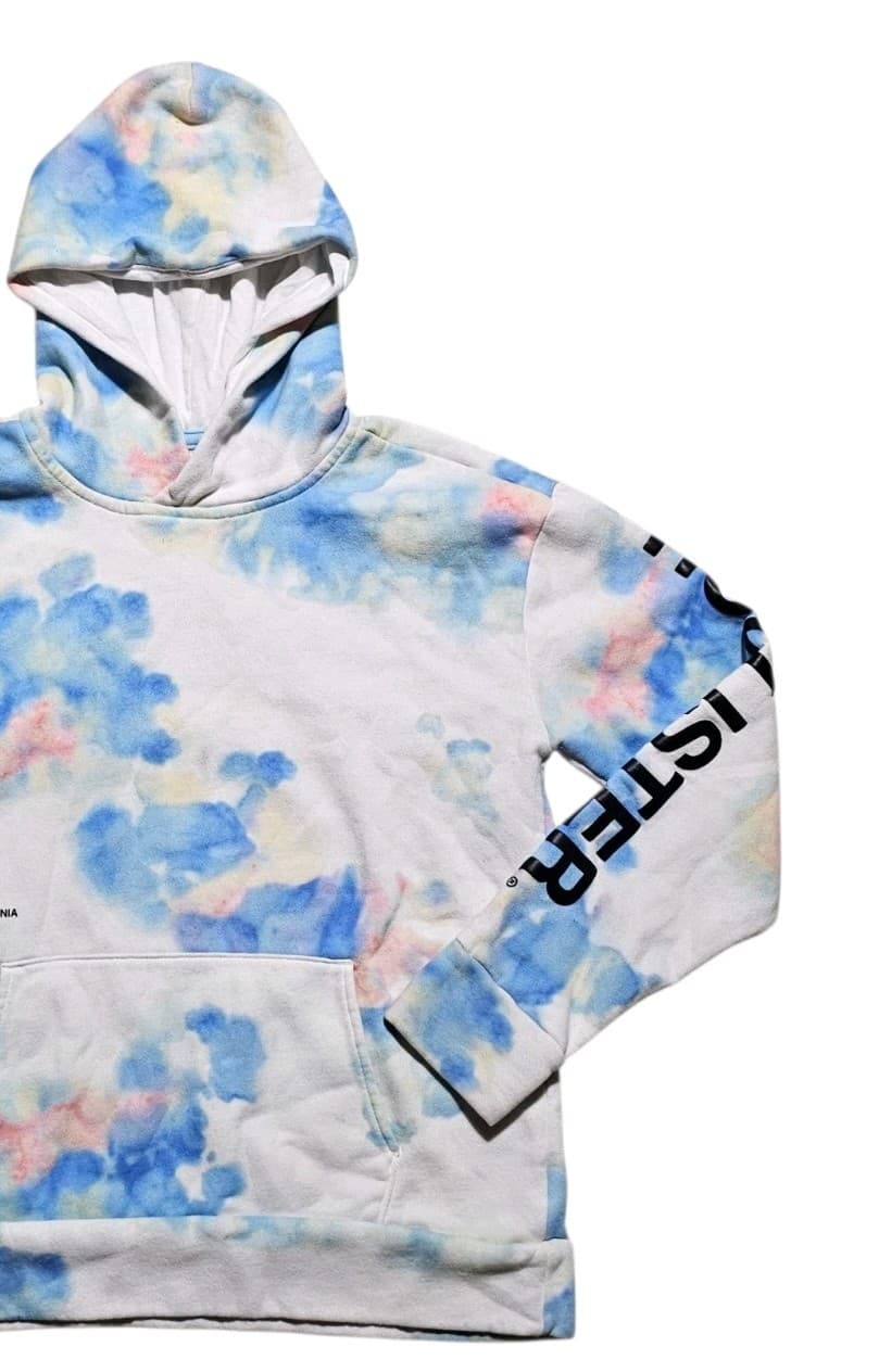 Hollister Mens White Tie-Dye Logo Pullover Hoodie Sweatshirt Size Medium - Thumbnail 5