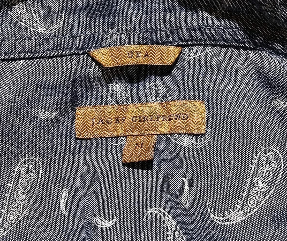 Bea Jachs Girlfriend Shirt Womens Medium Red Blue Soft Flannel Plaid snap Button - Thumbnail 17