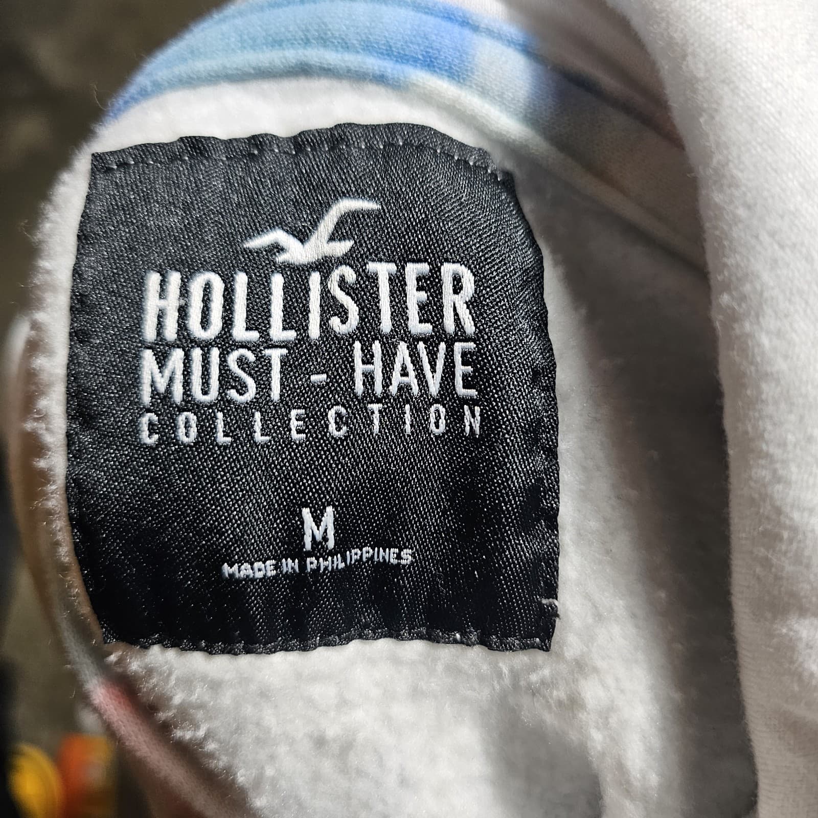 Hollister Mens White Tie-Dye Logo Pullover Hoodie Sweatshirt Size Medium - Thumbnail 12