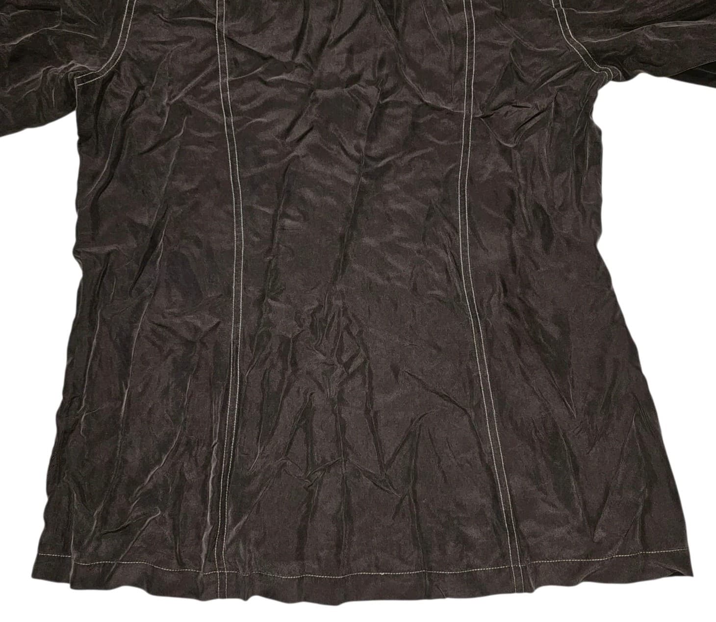 Chico's Zenergy Woman's Sandra Light Jacket Size L/12 Washed Silk Chocolate - Thumbnail 9