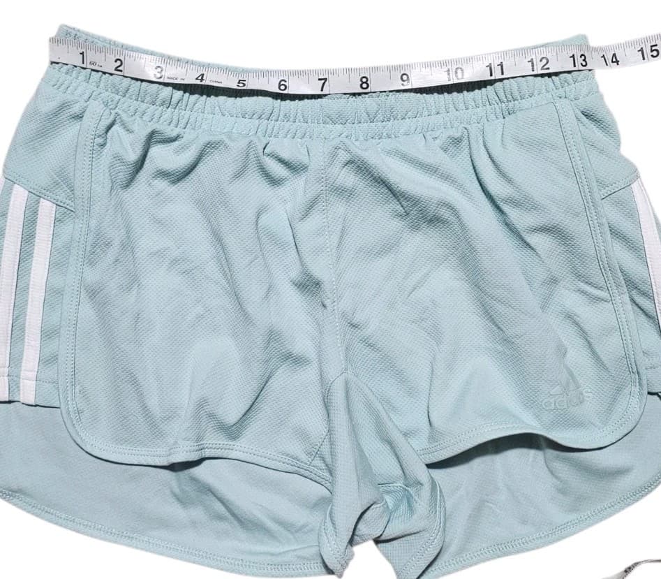 Adidas Women's Pacer 3-stripes Woven Running Gym Shorts Halo blue Size Small - Thumbnail 11