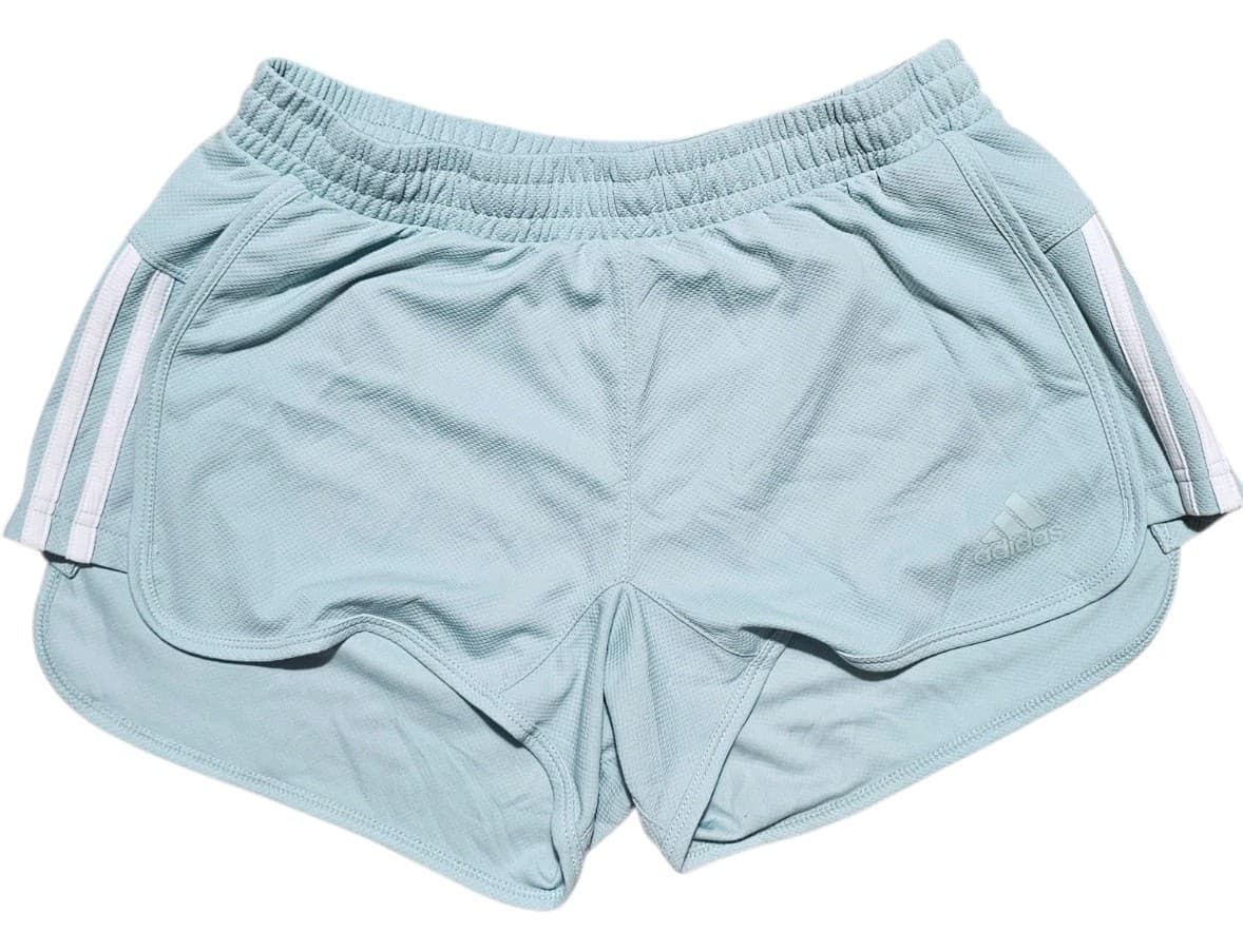 Adidas Women's Pacer 3-stripes Woven Running Gym Shorts Halo blue Size Small - Thumbnail 2