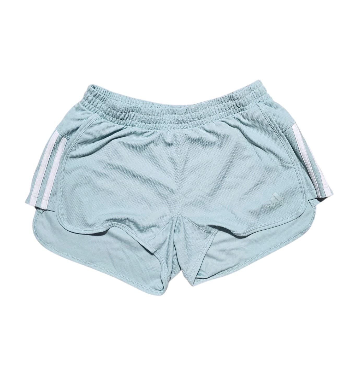 Adidas Women's Pacer 3-stripes Woven Running Gym Shorts Halo blue Size Small