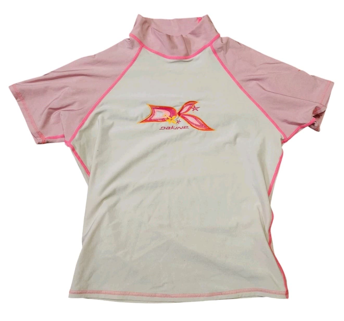 Dakine Womans Rash Guard Size Large 10/12 (Has Stain On Upper Back)