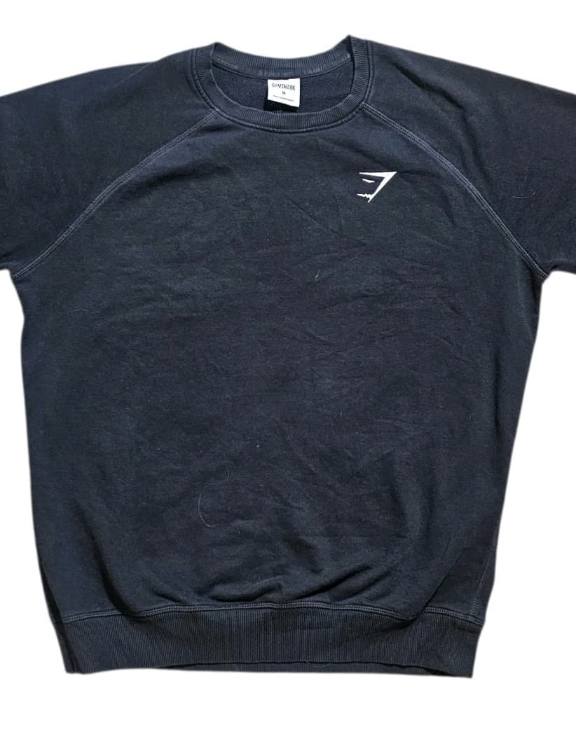 Gymshark Crest Sweatshirt Black Crew Neck Pullover Black womans Size Medium - Thumbnail 2