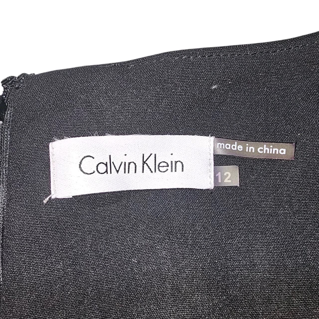 Calvin Klein Black Sleeveless Pleated Career Cocktail Sheath Dress Women Size 12 - Thumbnail 13