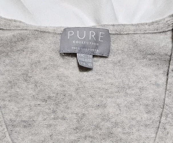 100% Cashmere Vneck Sweater By Pure Collection Size 8/10 - Thumbnail 16