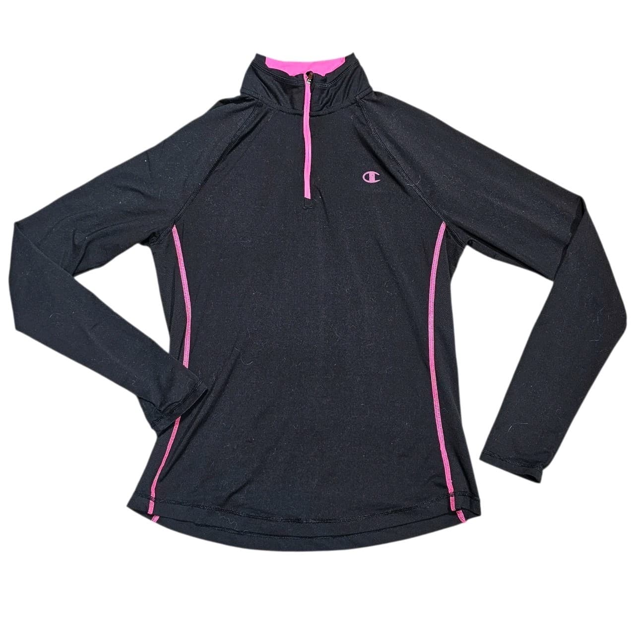 Champion Powertrain Women's Medium Athetic Long Sleeved Black Pink Accents