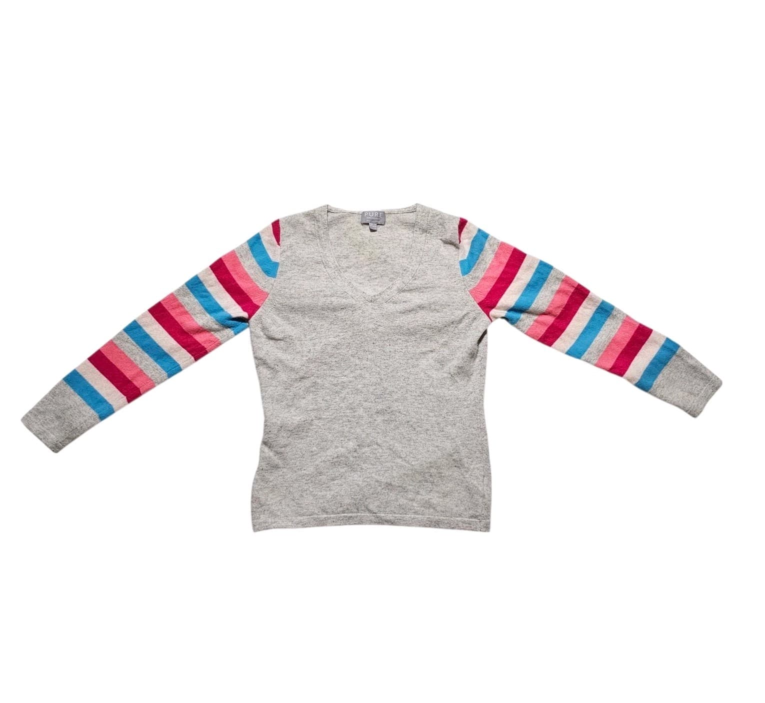 100% Cashmere Vneck Sweater By Pure Collection Size 8/10