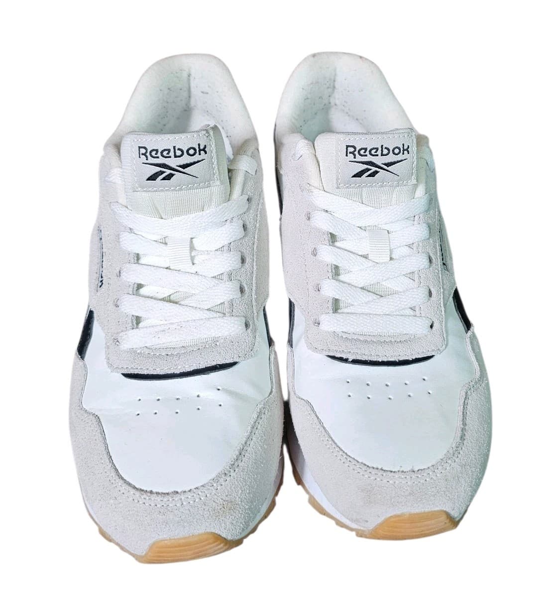 Reebok Harman Run Double Gray White Black Sneakers Shoes Size 7.5 Womans - Thumbnail 3