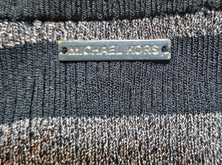 Michael Kors Womens Metallic Sweater Dress Size Xl - Thumbnail 8