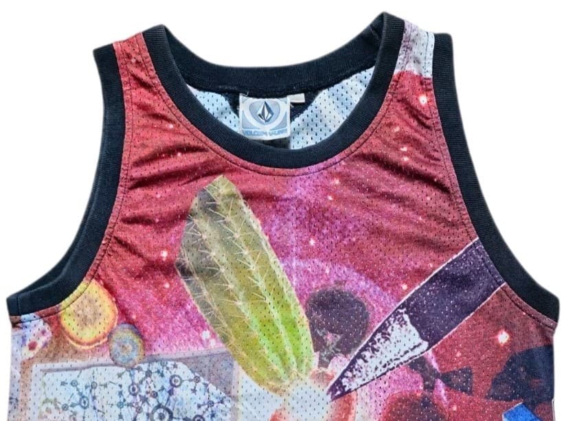 Volcom V- Line Vintage Y2K Rare Graphic Print Tank Top Mens Med - Thumbnail 8