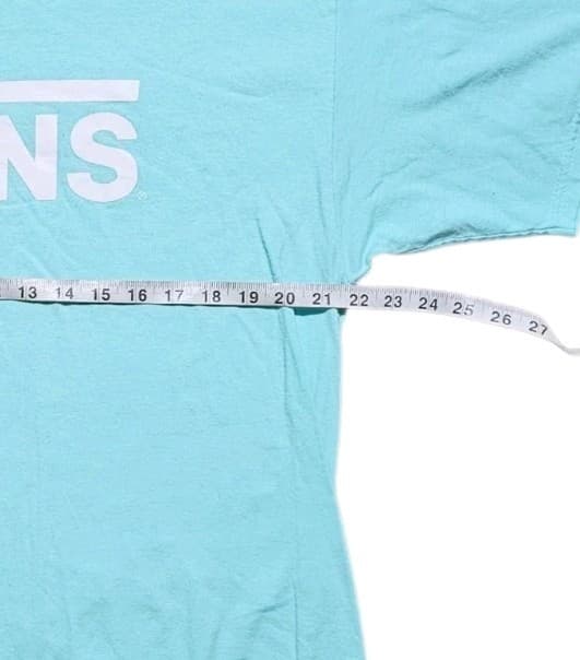 Vans Classic Fit Short Sleeve T-Shirt Size L Mint Green 100% Cotton Streetwear - Thumbnail 6