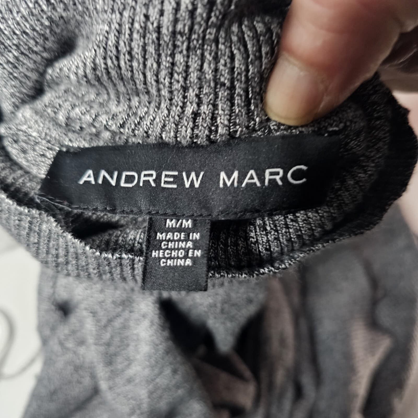 Andrew Mark Gray Turtleneck Sweatshirt Women's Size Medium - Thumbnail 6
