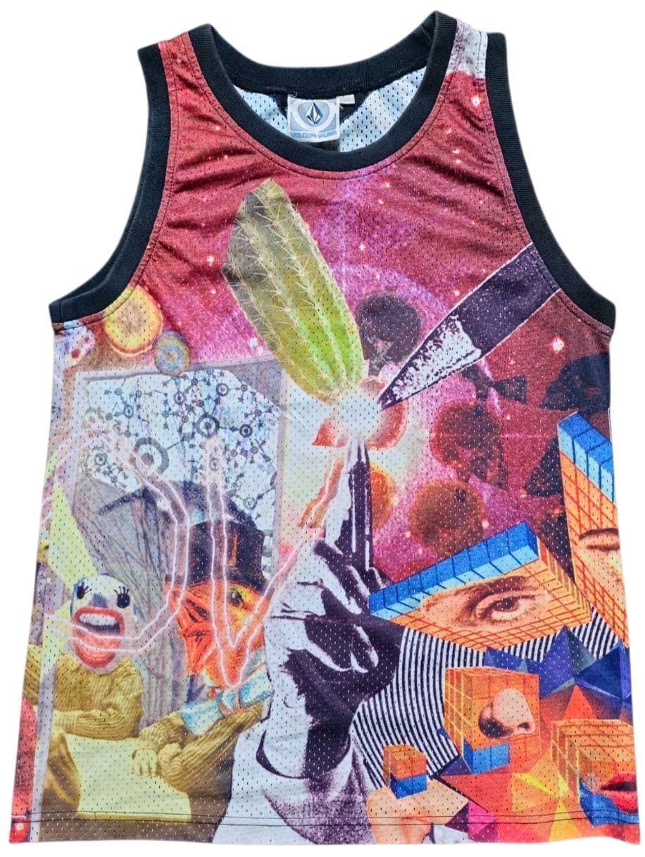 Volcom V- Line Vintage Y2K Rare Graphic Print Tank Top Mens Med - Thumbnail 6
