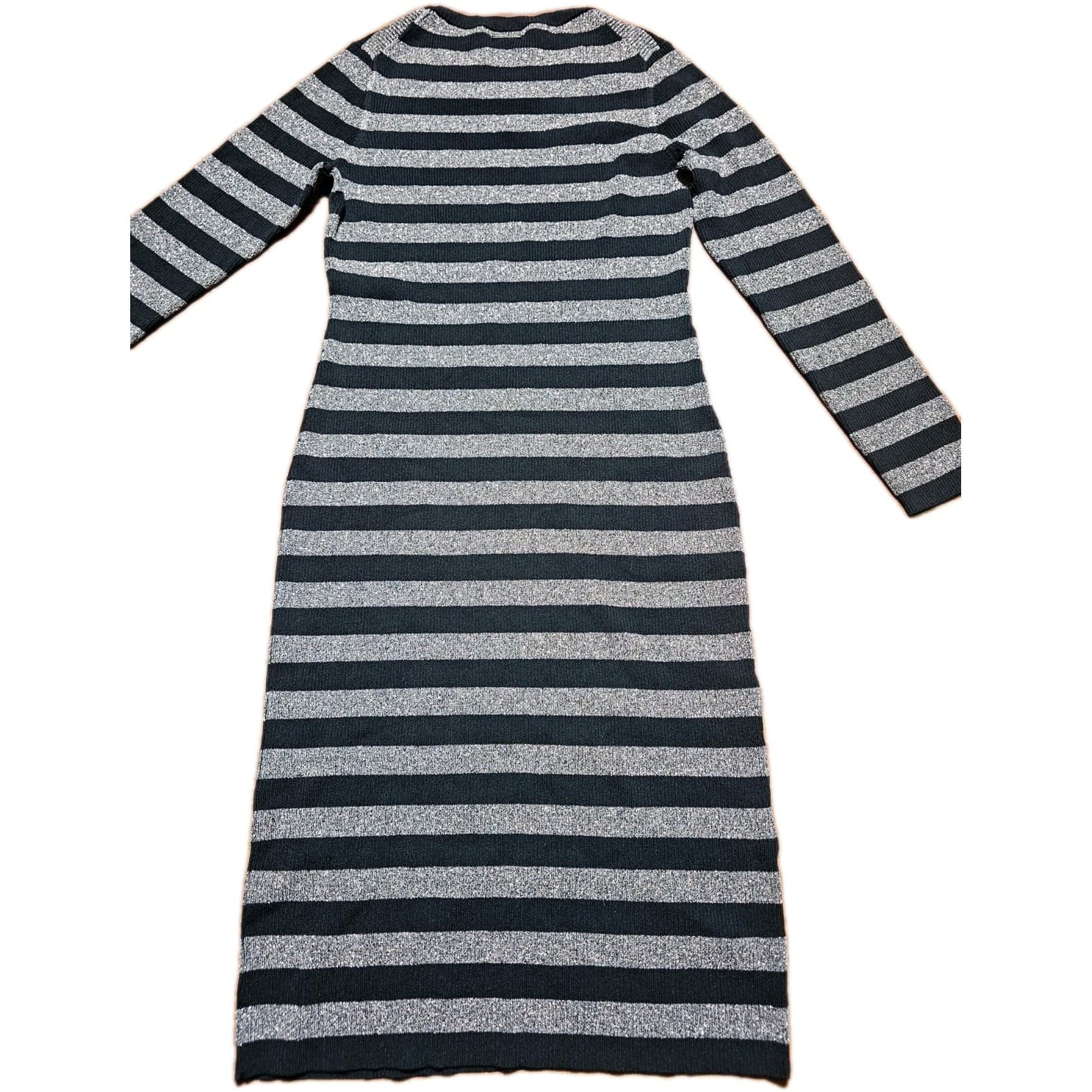 Michael Kors Womens Metallic Sweater Dress Size Xl - Thumbnail 6