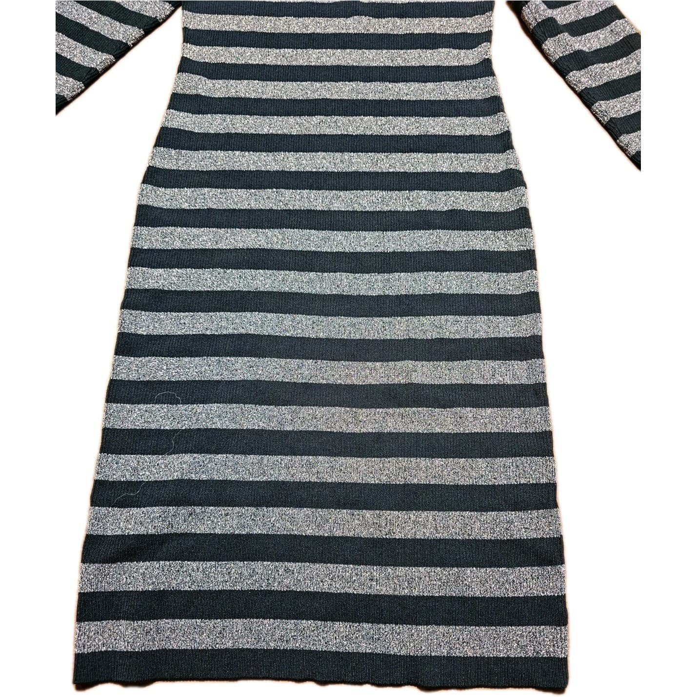 Michael Kors Womens Metallic Sweater Dress Size Xl - Thumbnail 5