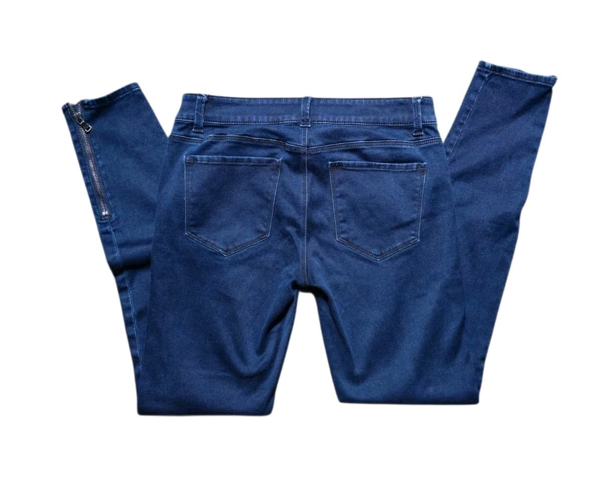 Ann Taylor Jeans Woman's Size 4 Ankle Zip Dark Wash