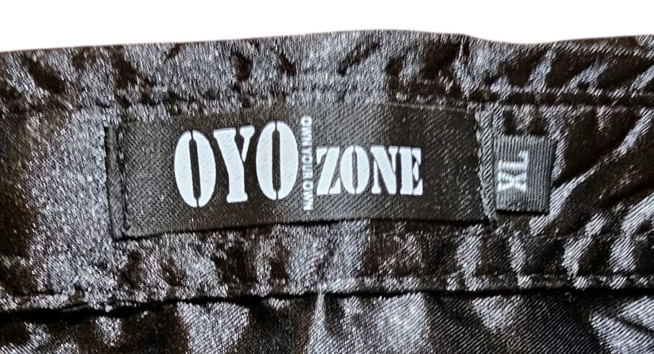 Oyo Zone Black Satin Button Down Shirt - Thumbnail 12