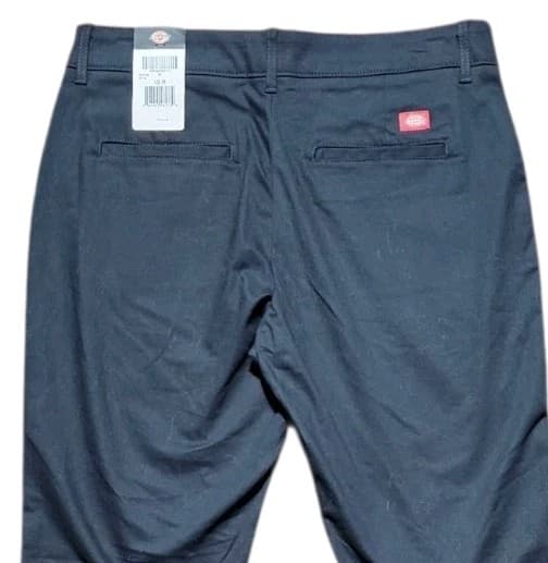 Dickies Women's 10R Slim Fit Bootcut Stretch Twill Pants Black Casual Workwear - Thumbnail 3