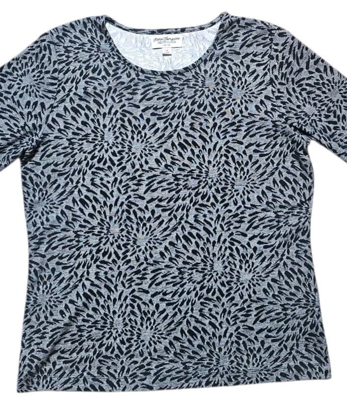 Norm Thompson Escape The Ordinary Womans Abstract Print 3/4 Sleeve Size Med - Thumbnail 2