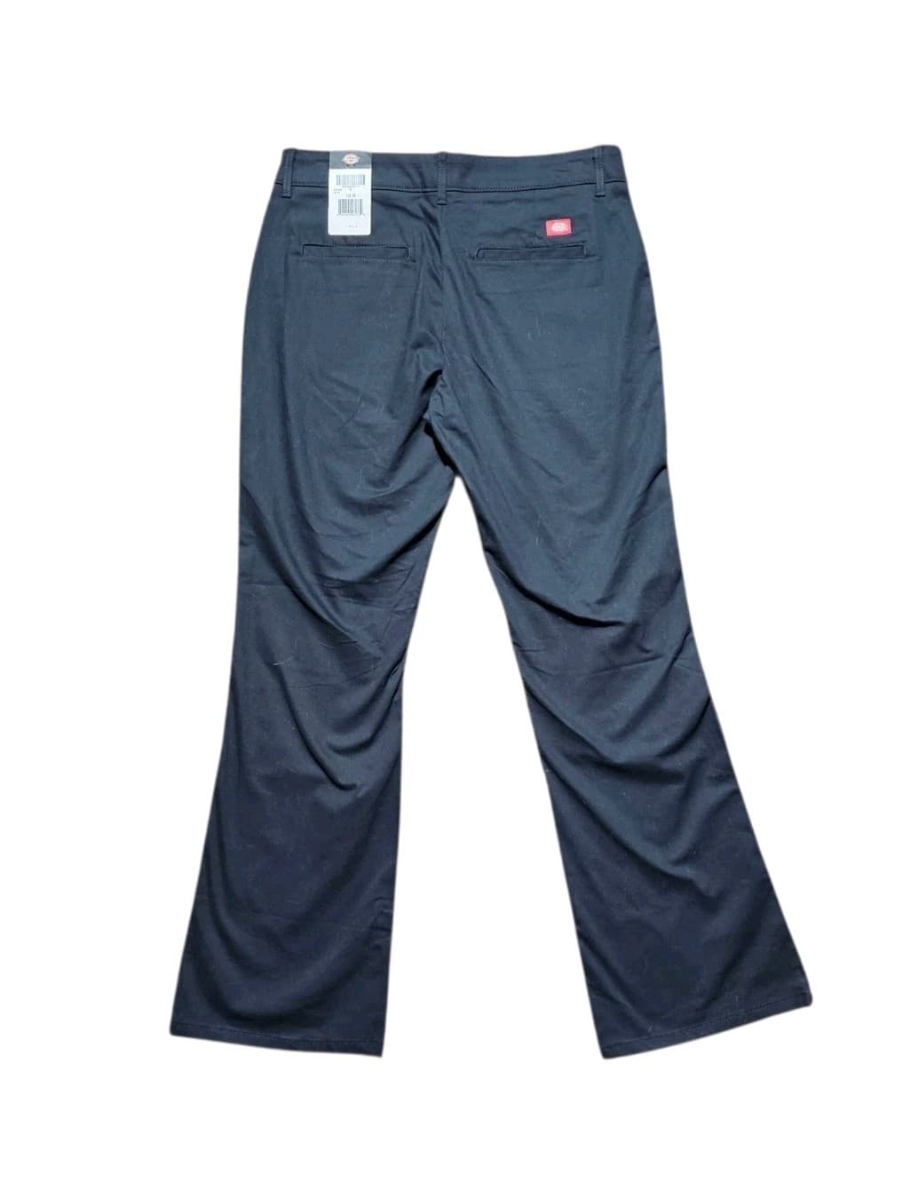 Dickies Women's 10R Slim Fit Bootcut Stretch Twill Pants Black Casual Workwear - Thumbnail 2