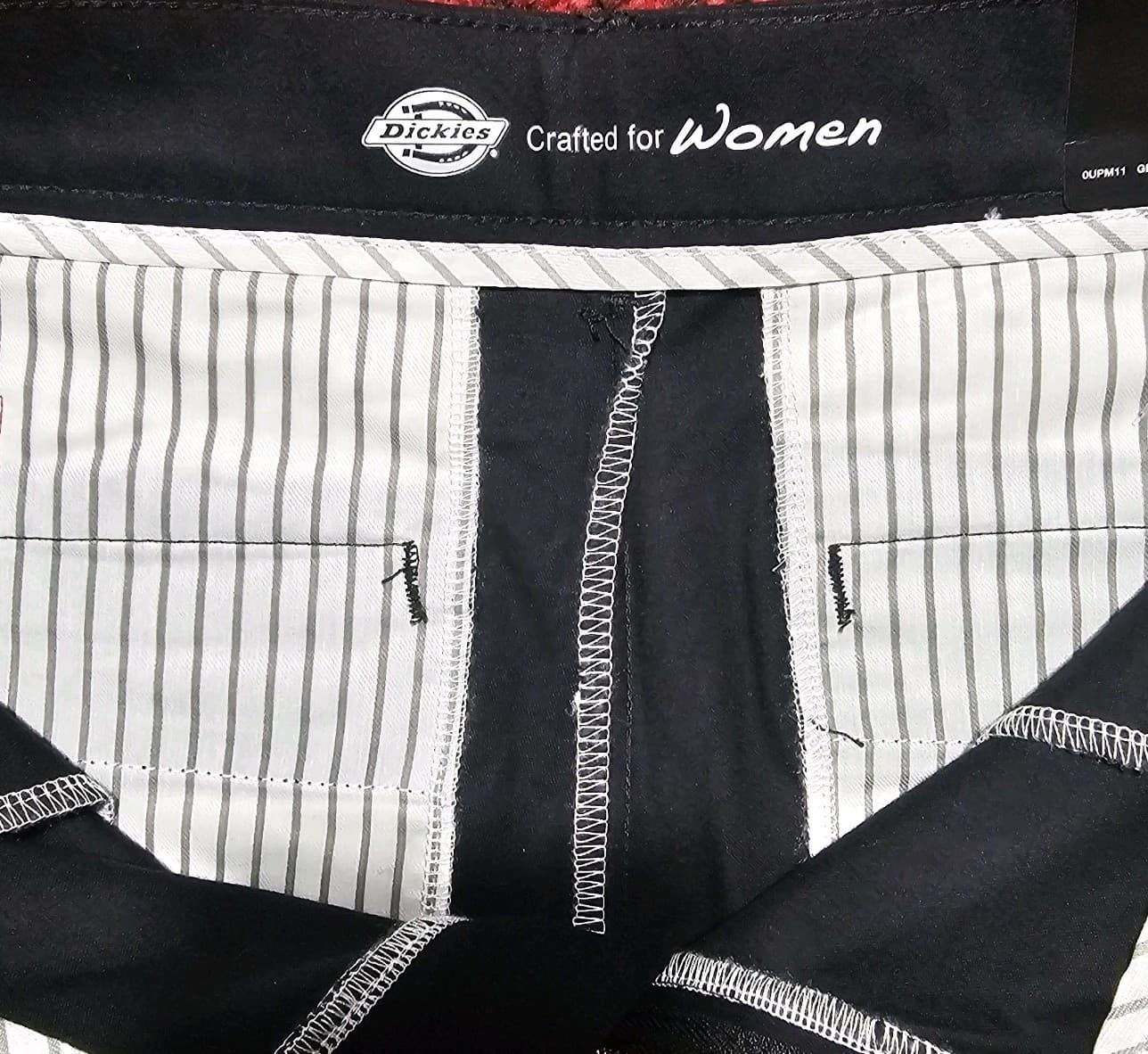 Dickies Women's 10R Slim Fit Bootcut Stretch Twill Pants Black Casual Workwear - Thumbnail 9
