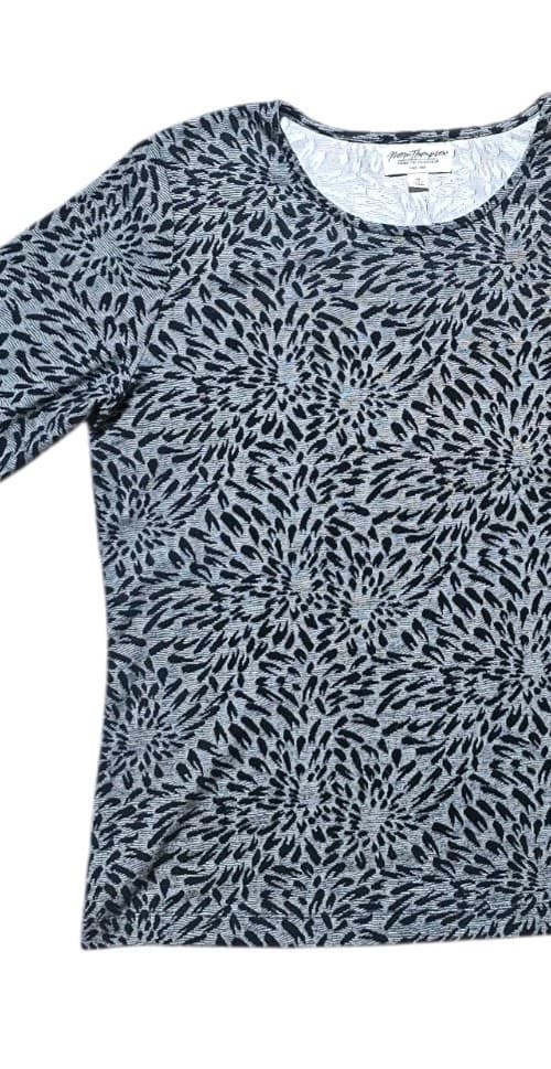 Norm Thompson Escape The Ordinary Womans Abstract Print 3/4 Sleeve Size Med - Thumbnail 4