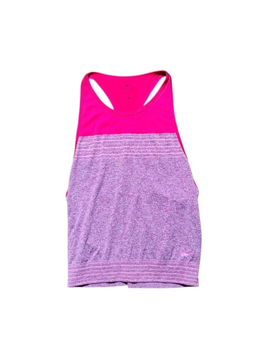 Nike Dry Dri Fit Training Tank Razor Back Pink and Purple Size M Women's