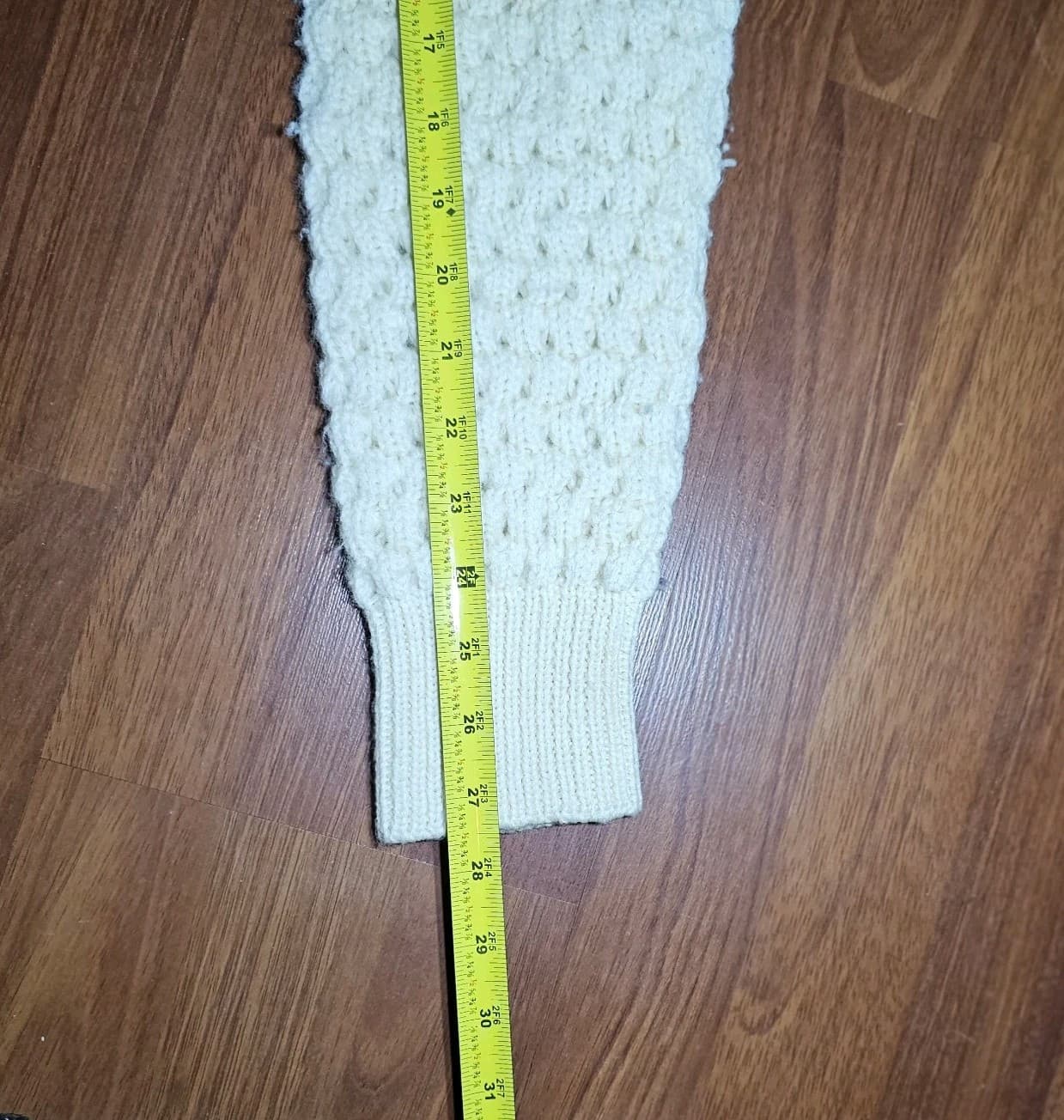 Deans Of Scotland White Cable Knit Vintage 100% Wool Sweater Size 40(m) - Thumbnail 12