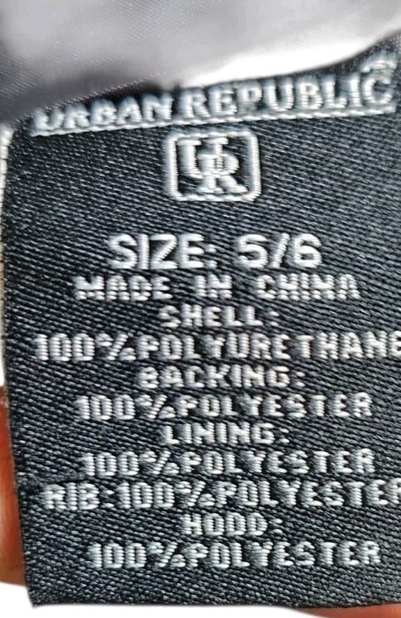 Urban Republic Hooded Faux Leather Bomber Jacket Boys Size 5/6 - Thumbnail 15