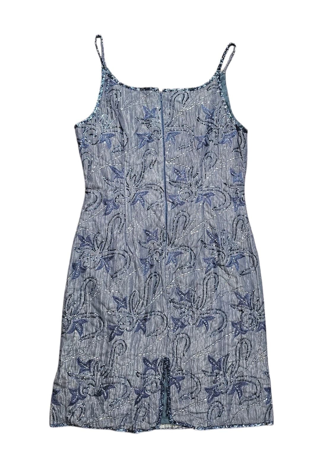 Chaudry Nwt Beadedand Embroidered Floral Dress Womans Size M - Thumbnail 6