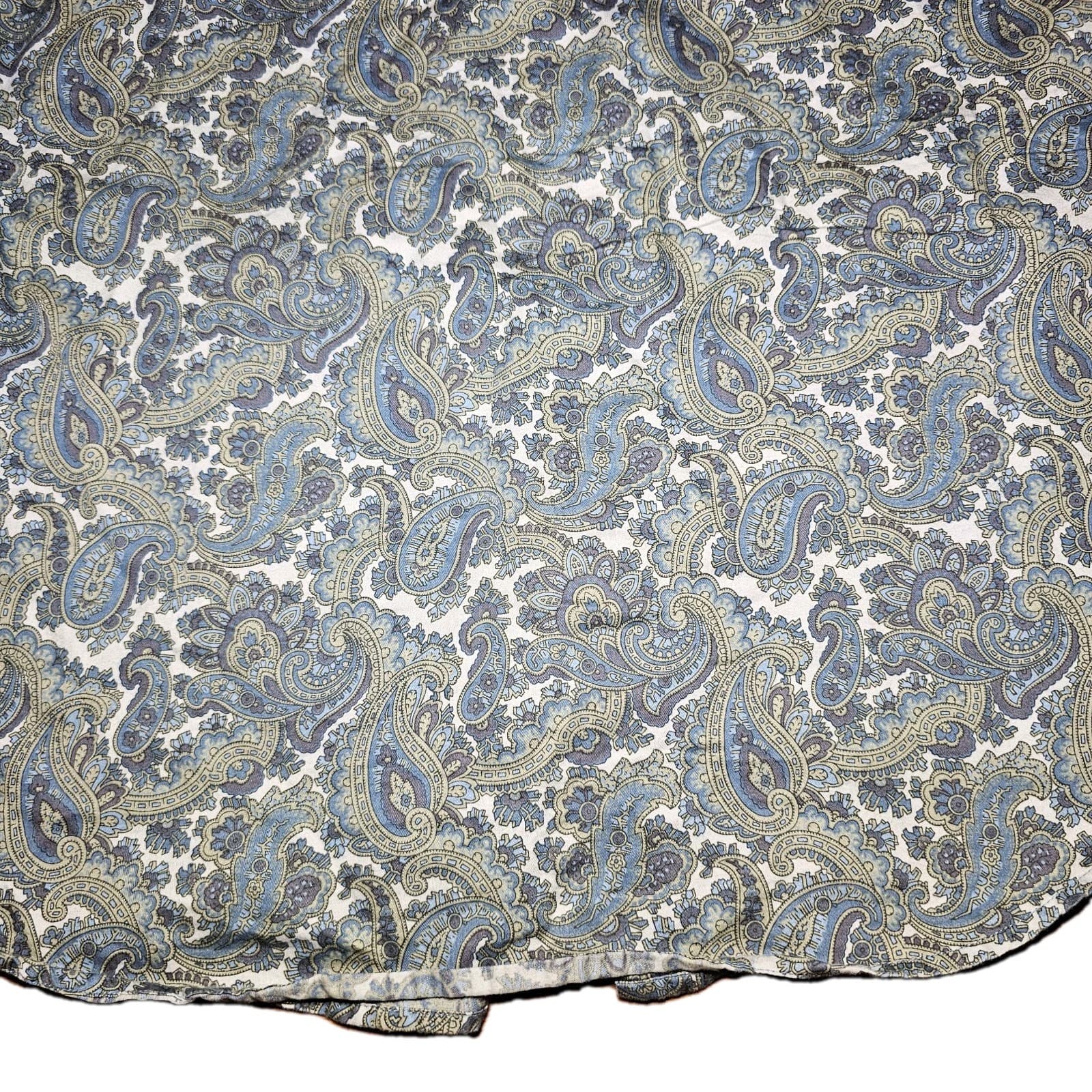 Tasso Elba Shirt Mens Large Blue Paisley Long Sleeve Button Up - Thumbnail 14