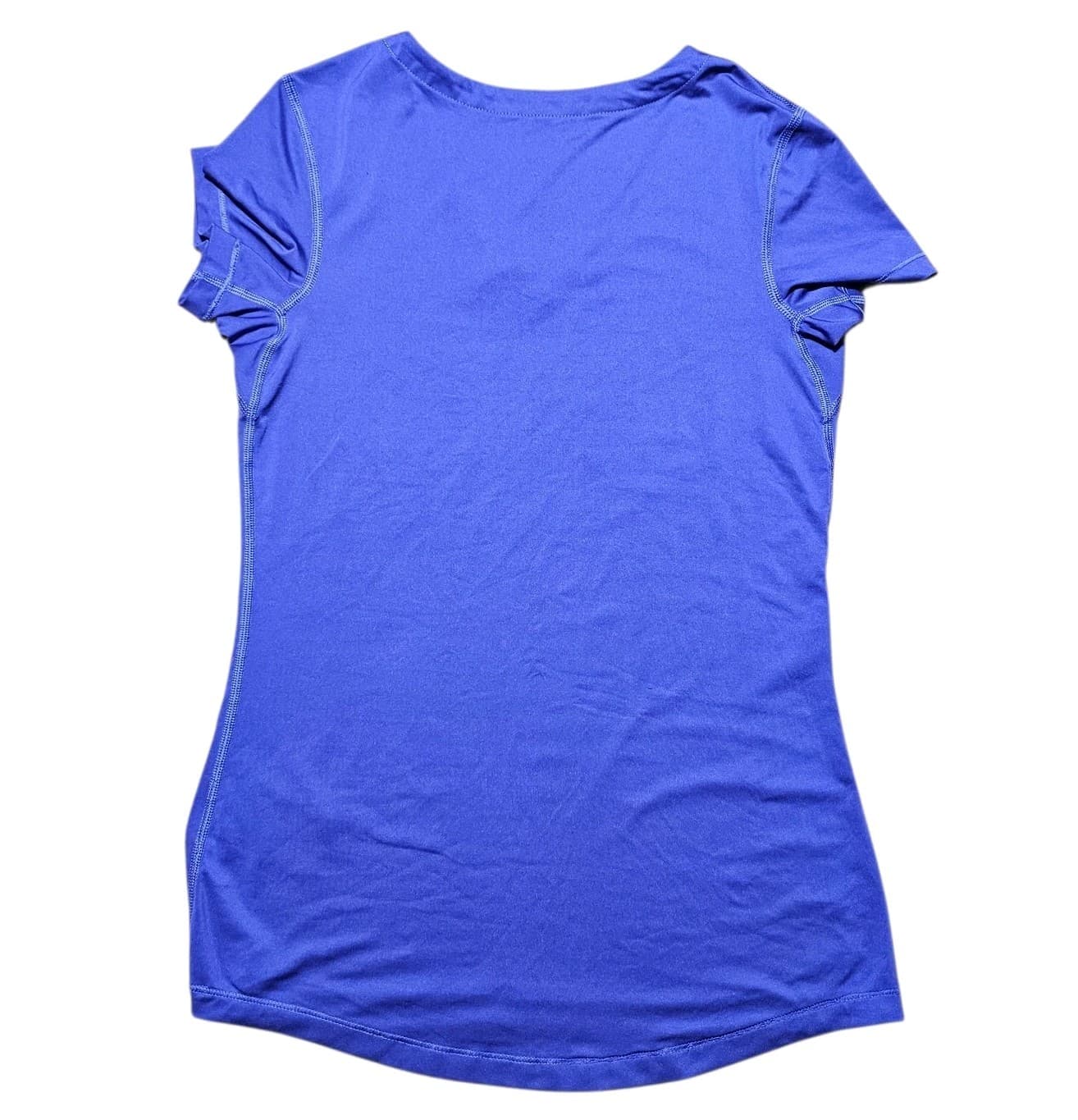 Nike Dri-Fit Athletic Cut Short Sleeve Shirt V-Neck Pueple Womans Size Medium - Thumbnail 6