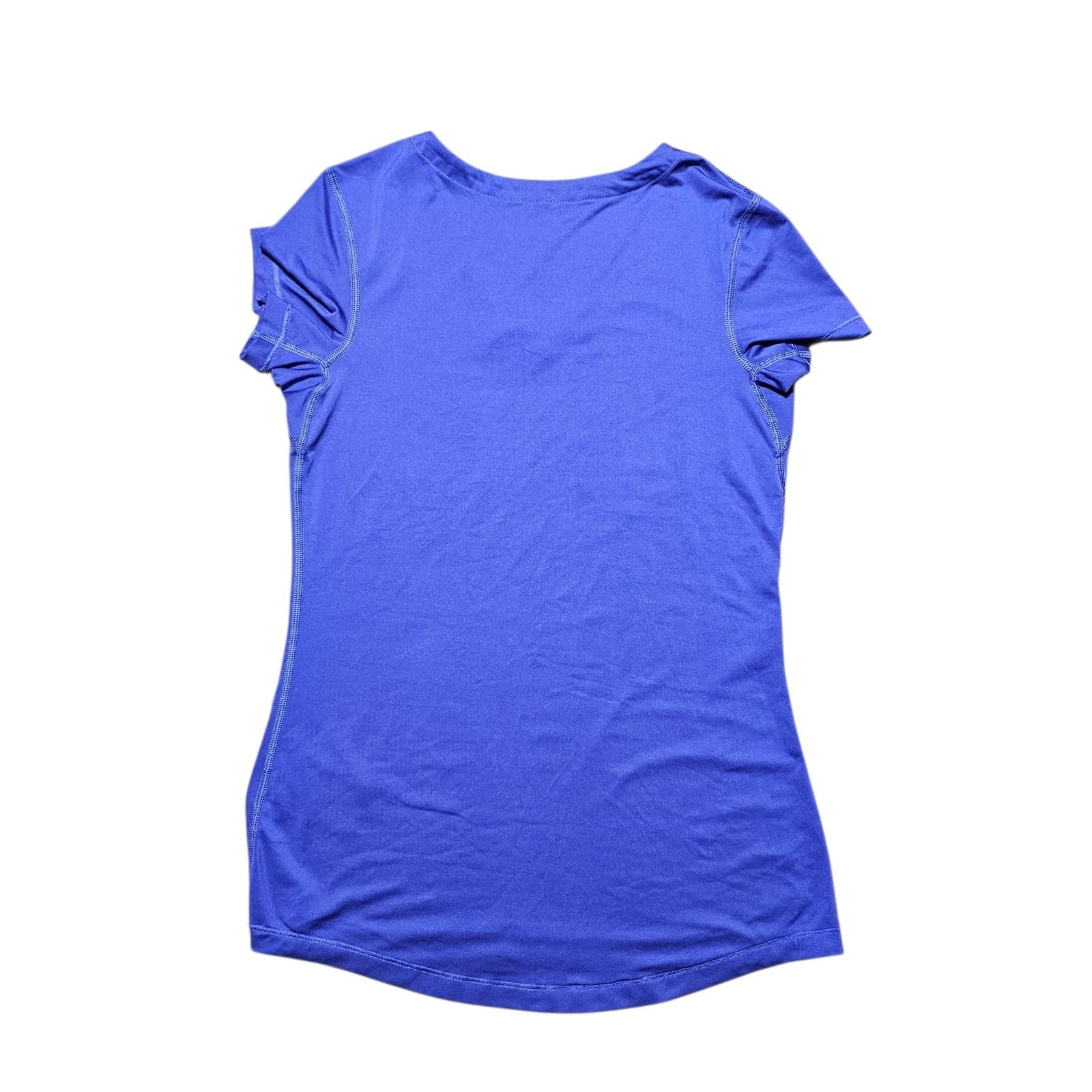Nike Dri-Fit Athletic Cut Short Sleeve Shirt V-Neck Pueple Womans Size Medium - Thumbnail 5