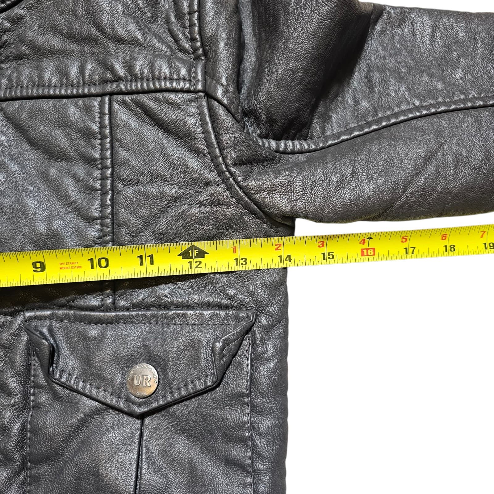 Urban Republic Hooded Faux Leather Bomber Jacket Boys Size 5/6 - Thumbnail 12