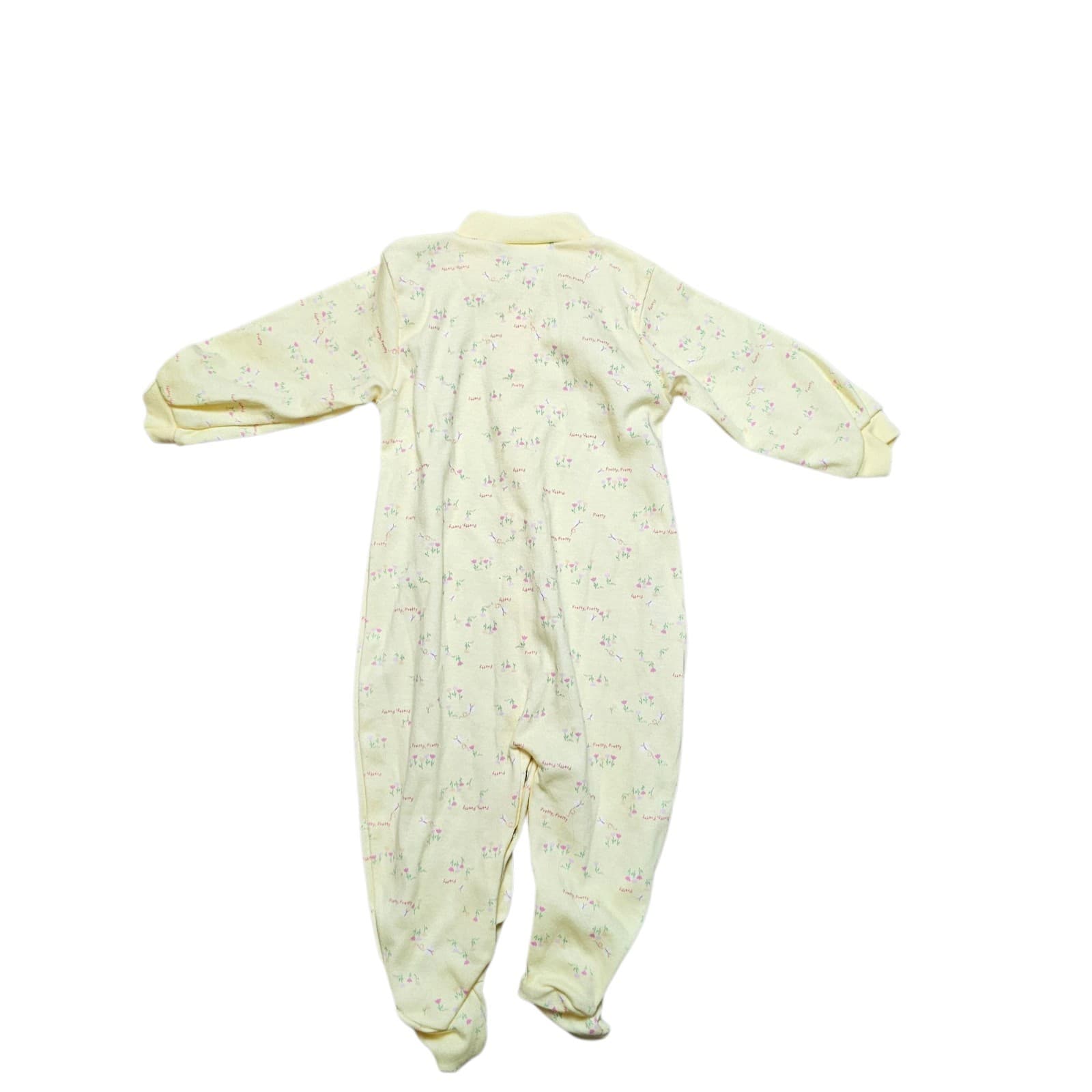 Carter's Starters Girls Yellow W Flowers 6-9 Months Sleeper Nwt 100% Cotton - Thumbnail 3