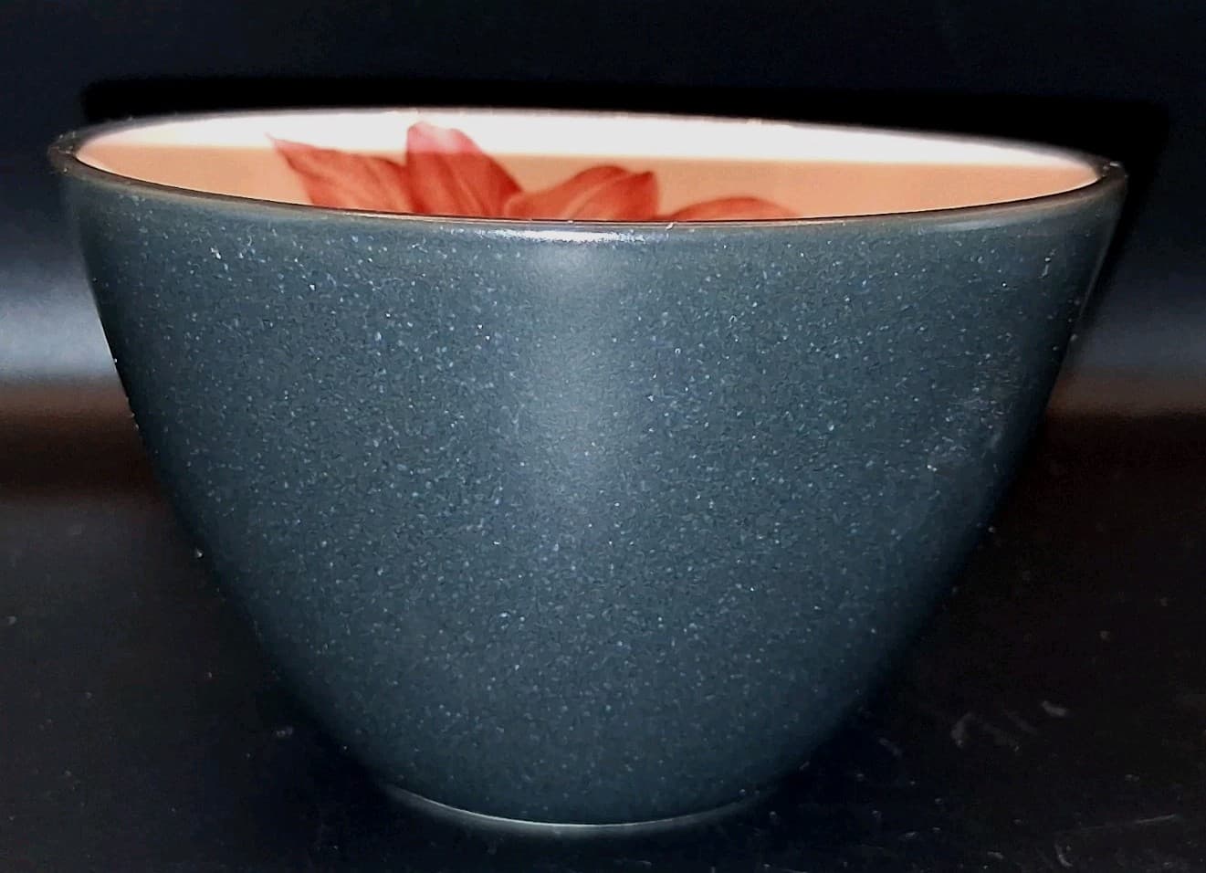 Noritake Colorwave Graphite Fruit Dessert Bowl One Bowl Clematis - Thumbnail 5