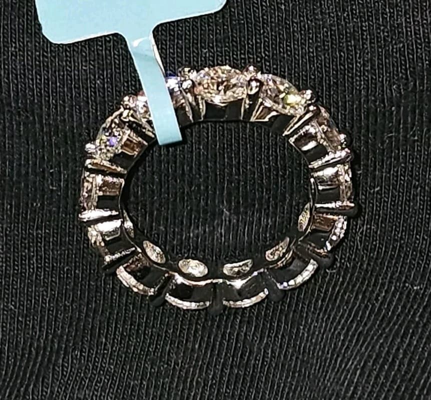 Moissenite 6 C And 925 Sterling Silver Engagement Ring Size 6 - Thumbnail 11
