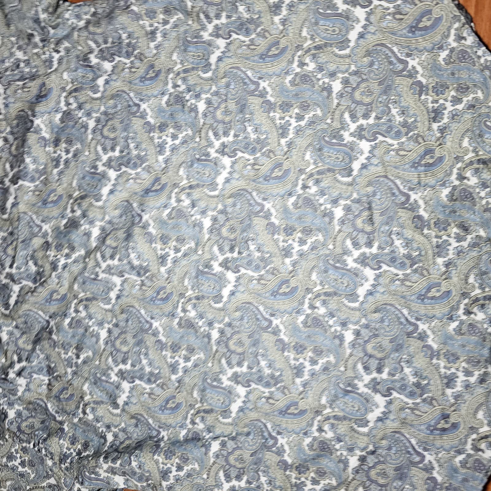 Tasso Elba Shirt Mens Large Blue Paisley Long Sleeve Button Up - Thumbnail 13