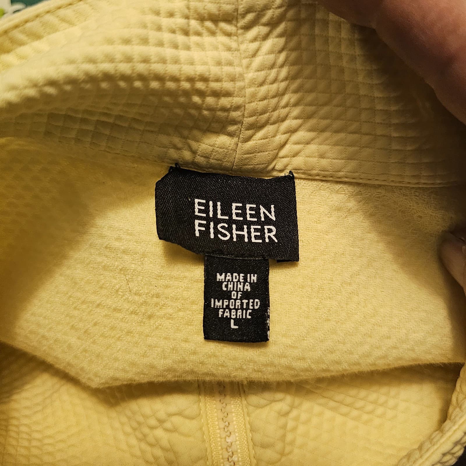 Eilewn Fisher Women's Size L Vest Yellow 2 Pockets Fleece Lined - Thumbnail 12